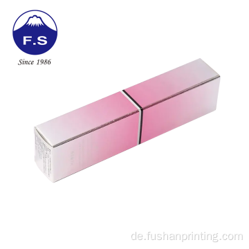 Schöne rosa maßgeschneiderte recycelte Papierlippenstiftbox